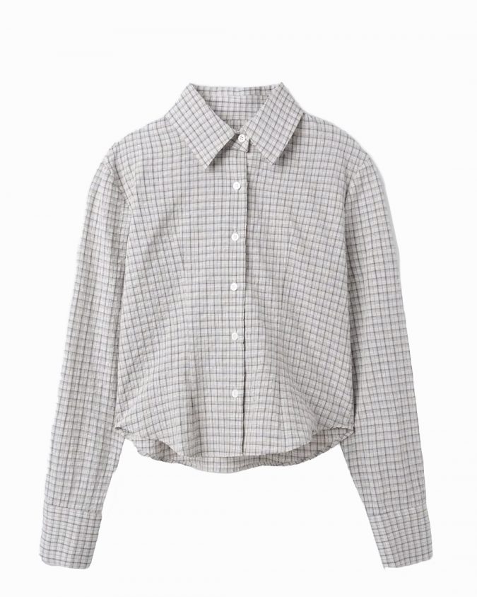 Cropped Plaid Shirt