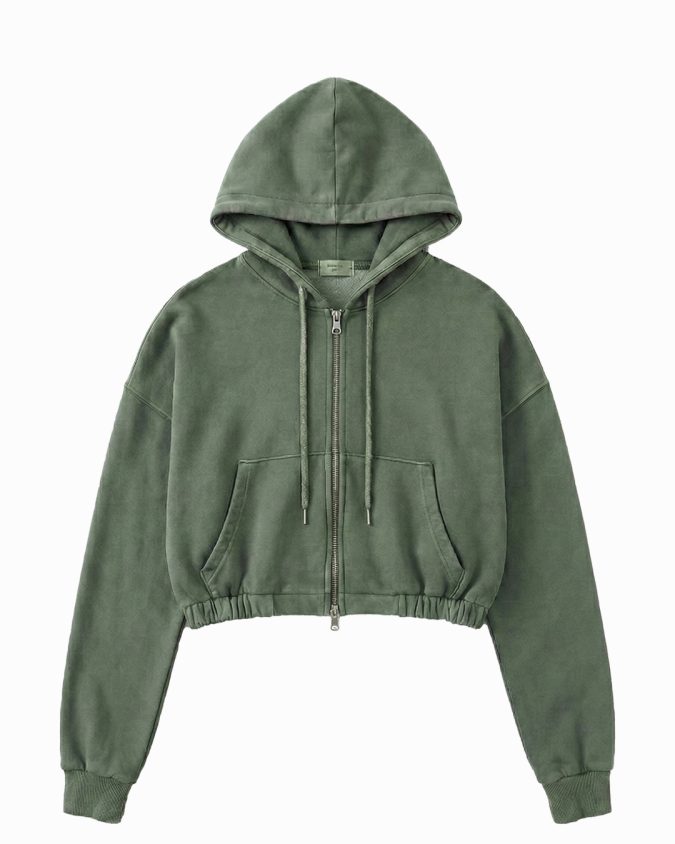 Cropped Terry Hoodie