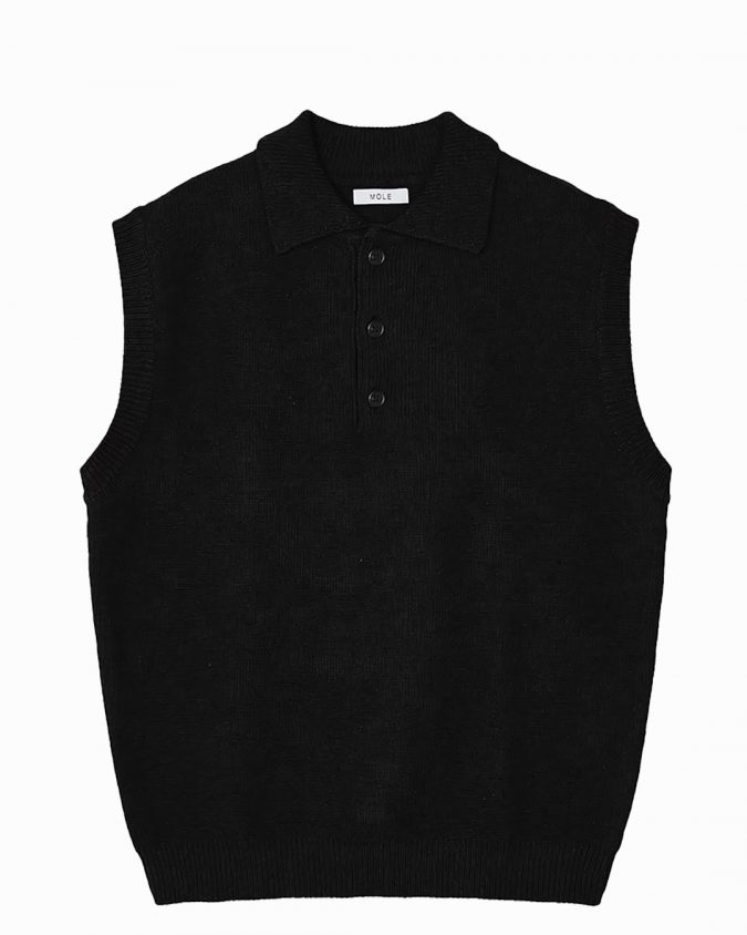 black knit vest