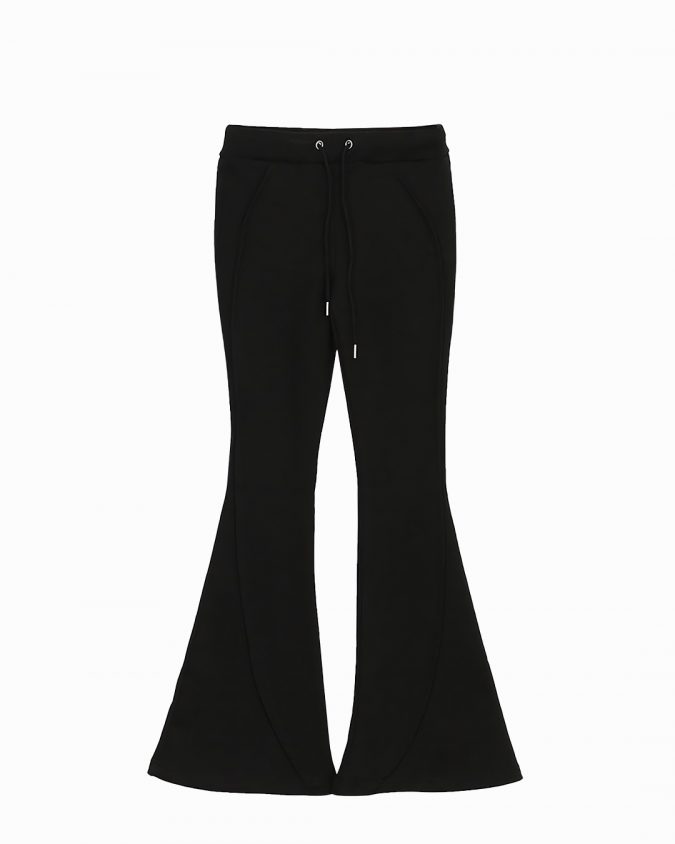 Black Flared Sweatpants