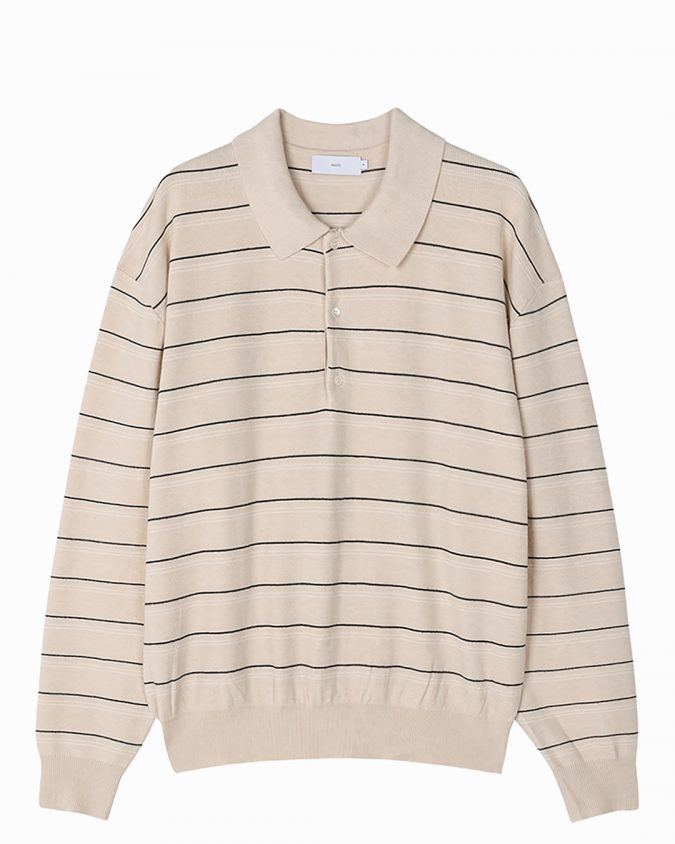 Beige Striped Sweater