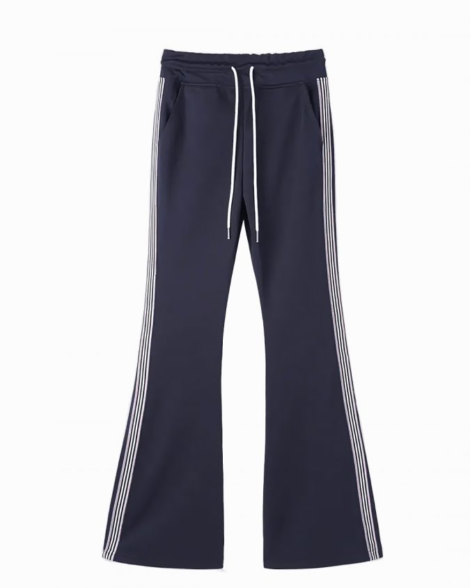 Flared Striped Sweatpants