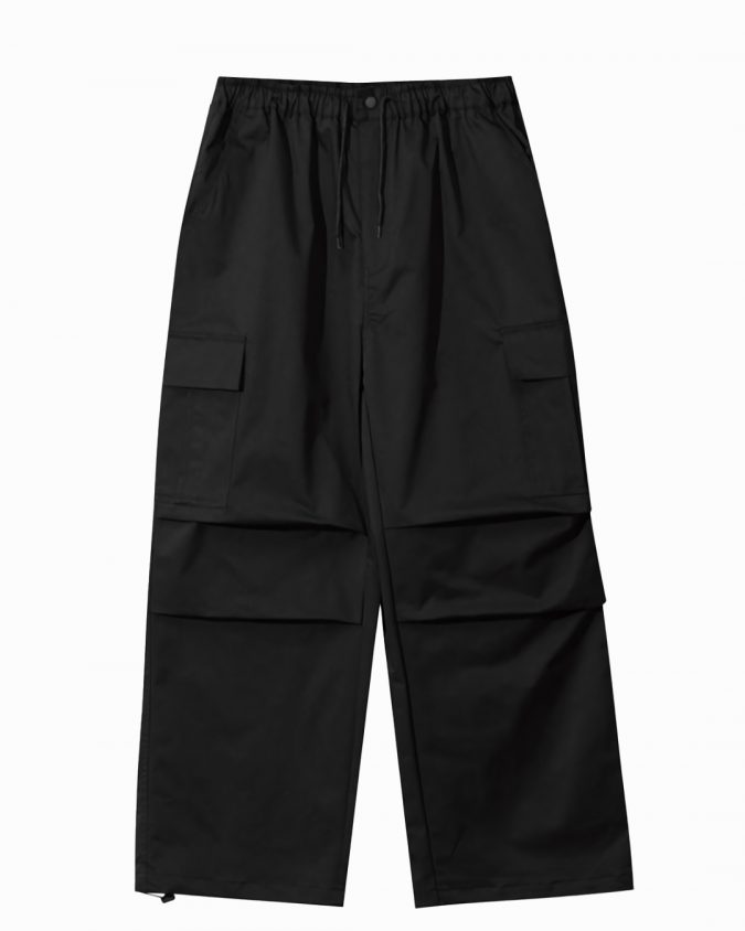 Black Nylon Cargos