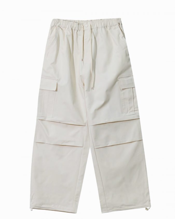 Cream Nylon Cargos