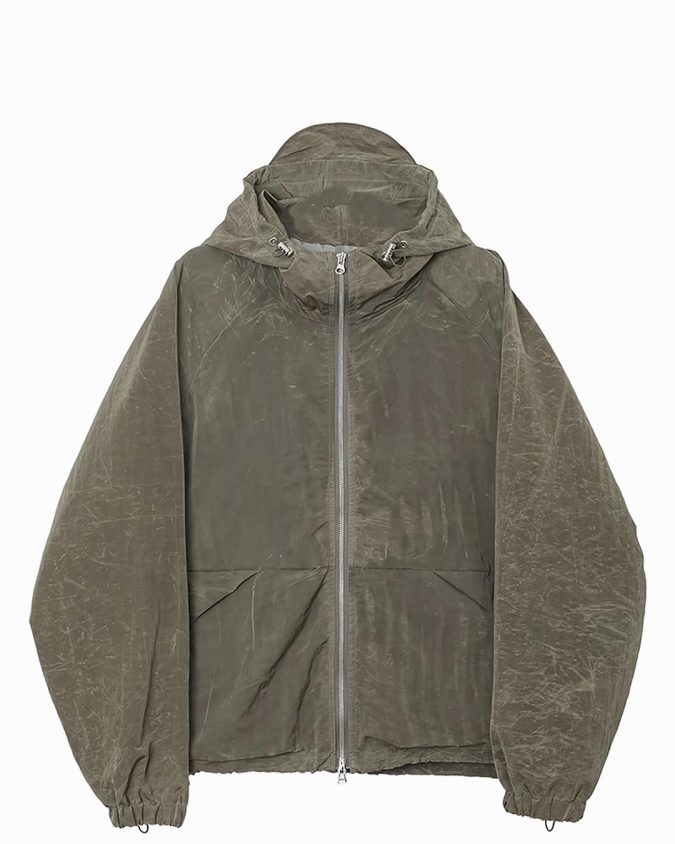 Khaki Nylon Windbreaker