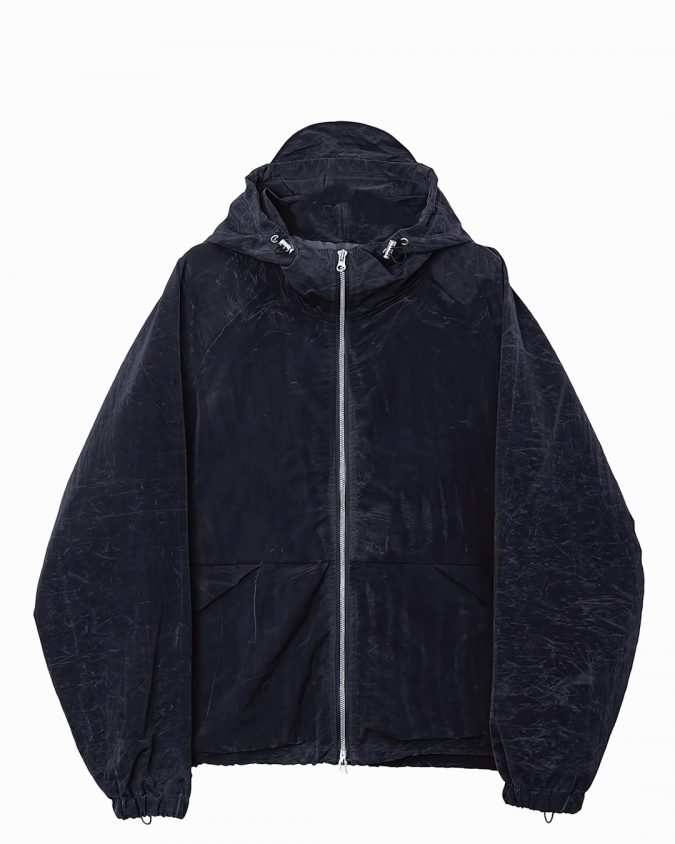 Dark Navy Nylon Windbreaker