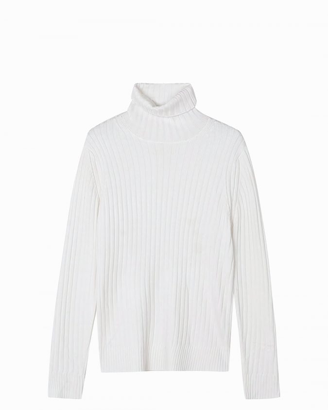 White Knit Turtleneck