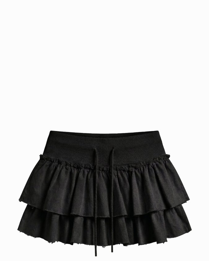 Double Tier Mini Skirt