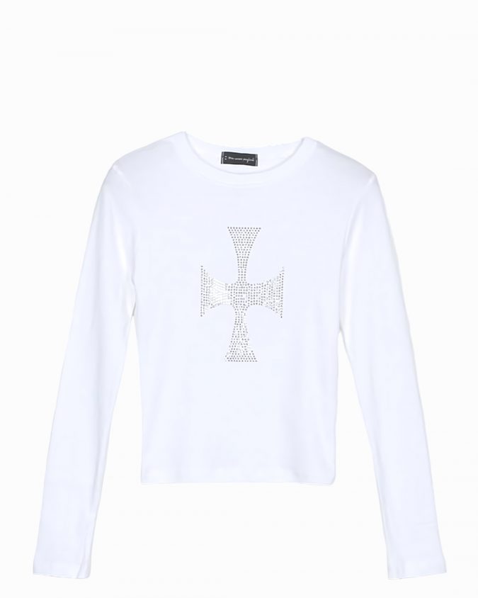 White Cross Long Sleeve